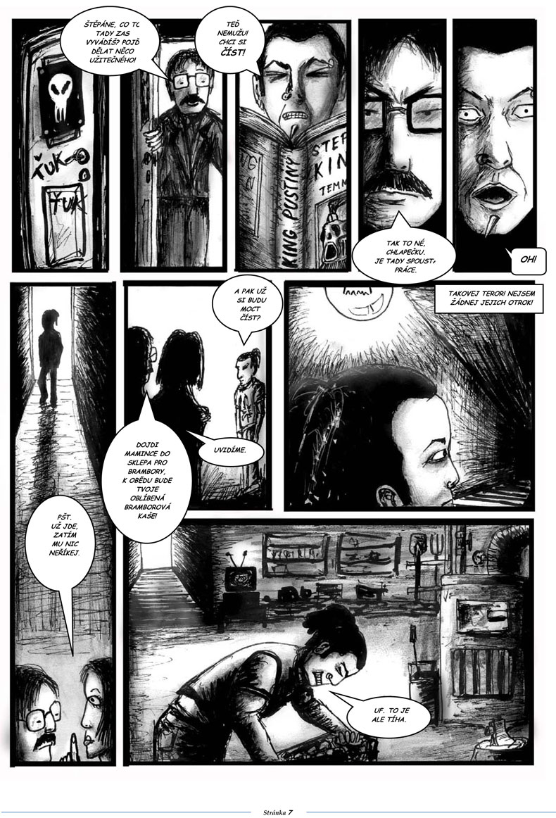 Komiks-Comics-Teplo domova v rodinném kruhu-Autor: Jiří Podhorský